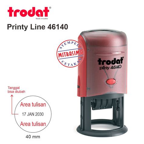 Jual Stempel Trodat 46140 Model Bulat Dengan Tanggal Shopee Indonesia