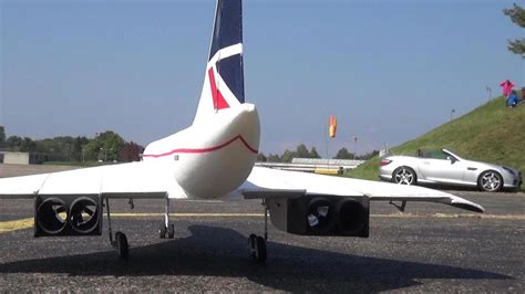 Last Flight Rc Concorde With Drop Nose Selfbuilt Model Airliner Jet