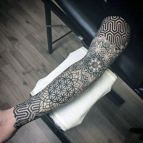 Top Geometric Sleeve Tattoo Ideas Inspiration Guide