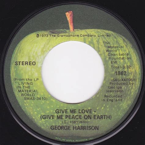 George Harrison – Give Me Love (Give Me Peace On Earth) – Vinyl (Winchester Pressing, 7", 45 RPM ...