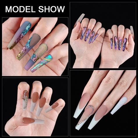 Full Cover Poly Extension Nail Gel Clear Dual Nail Forms Coffin Long