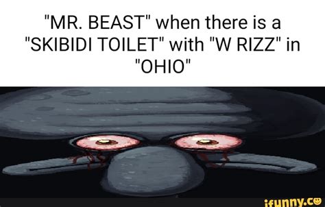 Mr Beast When There Is A Skibidi Toilet With W Rizz In Ohio