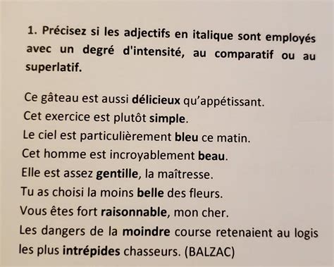 Bonsoir J Ai Un Exercice En Fran Ais Mais Je Ne Comprends Rien Pouvez