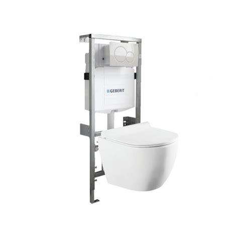 Qeramiq Salina Compact Inbouwset Met Softclose Zitting Afdekplaat Wit