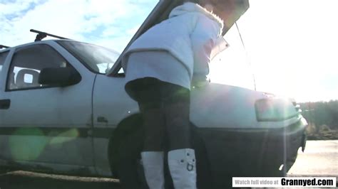 Blonde Granny Get Fucked Near The Road