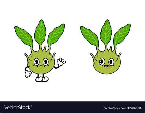 Cute Funny Brussels Sprouts Waving Hand Character Vector Image