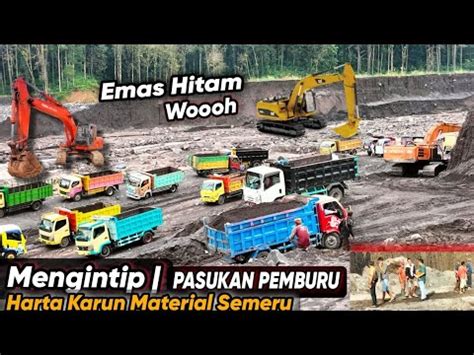 Mujur Penambang Pasir Hitam Lereng Semeru Ratusan Dum Truck