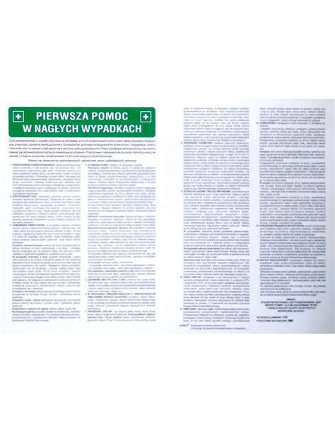 Znak instrukcja PIERWSZA POMOC W NAGŁYCH WYPADKACH Anro art IB004