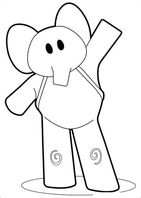 Elly from Pocoyo coloring page - Download, Print or Color Online for Free