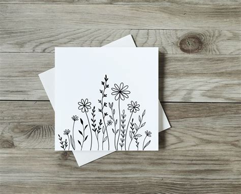 Wildflower Bundle Svg Flower Meadow Svg Flower Border Svg Minimalist