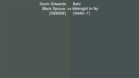 Dunn Edwards Black Spruce De Vs Behr Midnight In Ny N Side