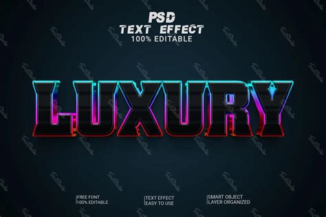 Luxury 3d Font Style Effect Free Photoshop Psd File