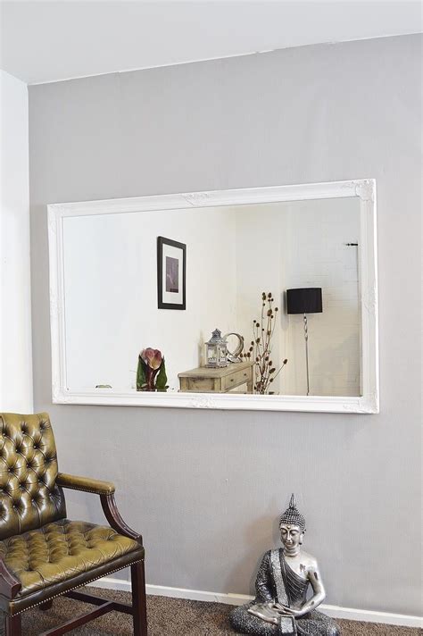 Best 20+ of Large White Framed Wall Mirrors