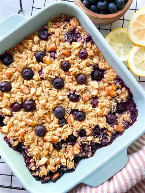 Lemon Blueberry Baked Oatmeal Sugary Logic