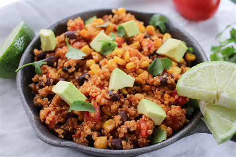 One Pan Mexican Quinoa Skillet The Chunky Chef