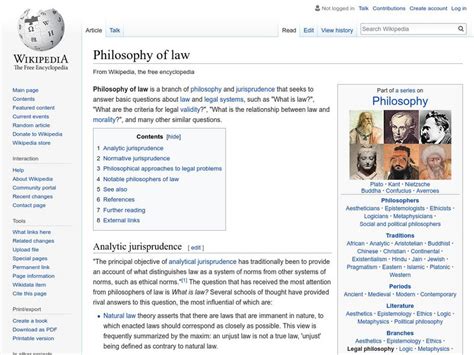 Wikipedia Philosophy Of Law Handout For 9th 10th Grade Lesson Planet