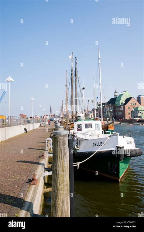 Sailing Boats In The Historic City Port Hanseatic City Of Rostock