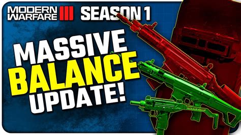 Massive Season Balancing Patch Details Mwiii Buffs Nerfs Youtube