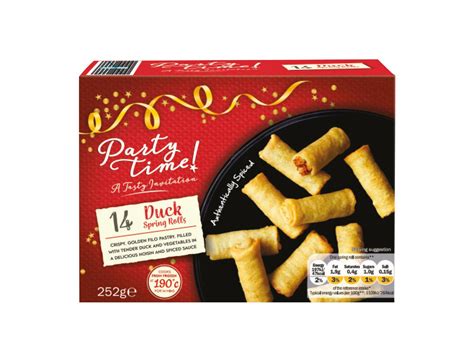 Partytime R Duck Pork Char Siu Spring Rolls Lidl Northern