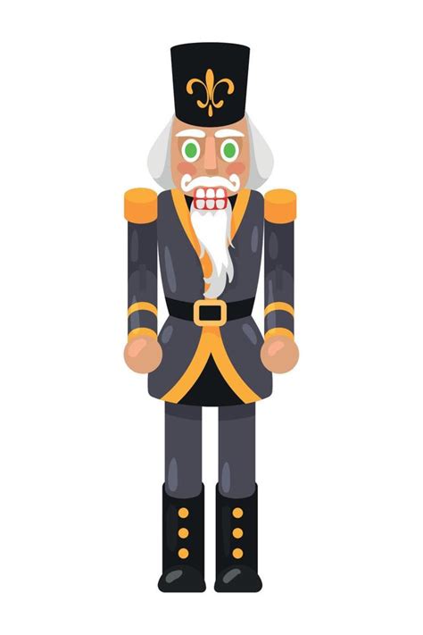 nutcracker soldier with gray uniform 14014971 Vector Art at Vecteezy