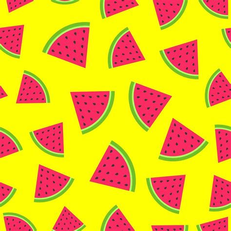 Premium Vector Watermelon Seamless Pattern For Summer Time Vector Illustration