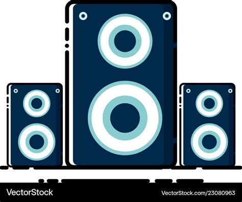 Sound speaker logo design Royalty Free Vector Image