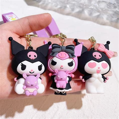 Anime Sanrio Hallo Kitty Figuren Schl Ssel Bund Kuromi Meine Melodie Action Figural Modell Pvc