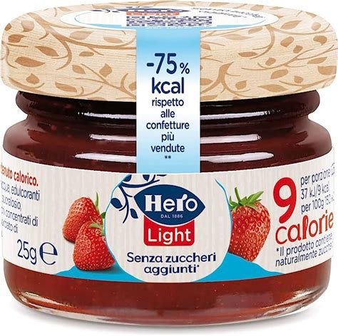 Hero Light Confettura Fragola Marmellata Senza Zuccheri Aggiunti