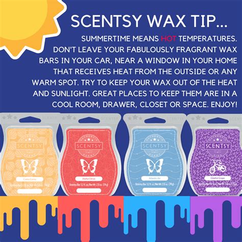 Scentsy Tip Its Hot Outside Melted Wax Goes In Your Scentsy Warmer