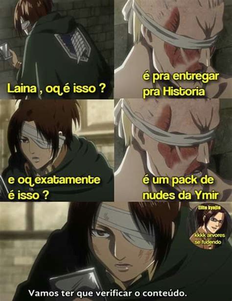 Pin De Clarice Cortez Em Attack On Titan Meme Engraçado Memes De Anime Memes Engraçados