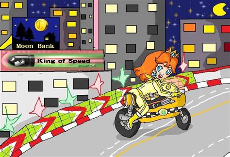 This Is A Art Of Daisy Running In Her Mach Bike On Moonview Highway