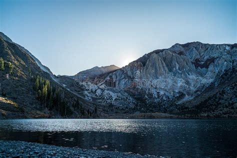 Convict Lake View of Sherwin Range of Sierra Nevada Mountains Stock Image - Image of wilderness ...