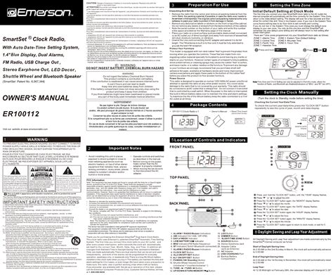 Radio Clock Telephone Manual