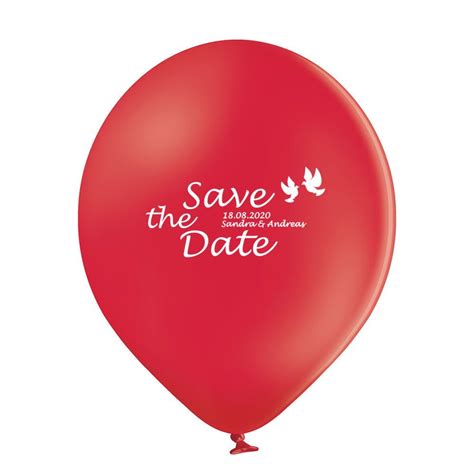 Luftballons Bedrucken Save The Date Namen Datum Preis Ab St Ck