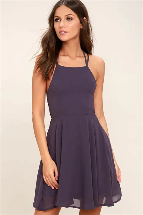 Sexy Spaghetti Strap Backless Lace Up Dress Clubwear A Line Mini Party