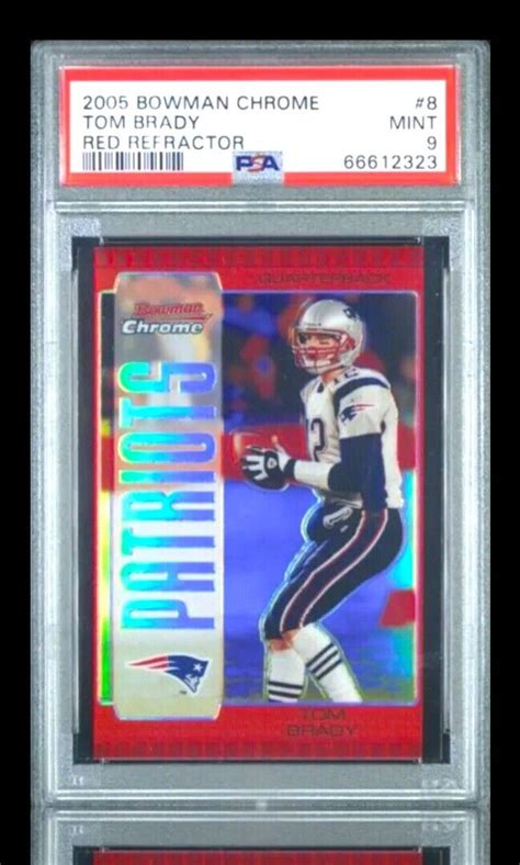 2005 Bowman Chrome Red Refractor 8 Tom Brady For Sale Online EBay