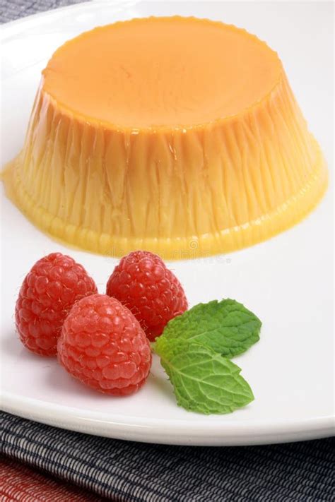 Flan dessert stock image. Image of sweet, food, blueberry - 10246065