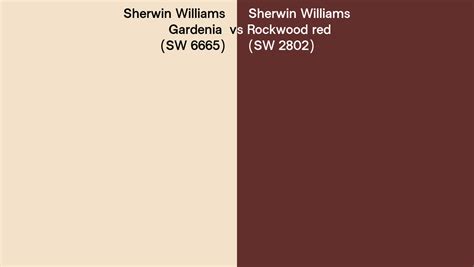 Sherwin Williams Gardenia Vs Rockwood Red Side By Side Comparison