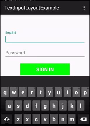 Textinputlayout Floating Labels In Edittext With Example In Android