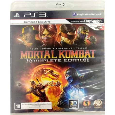 Mortal Kombat Komplete Edition Jogo Playstation 3 Mídia Física No