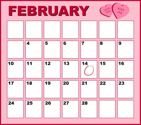 Valentines Day Calendar Free Stock Photo Public Domain Pictures