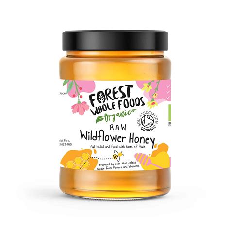 Organic Raw Wildflower Honey 500g X 12 Forest Whole Foods