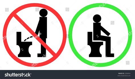 Please Always Sit Down When Using Stock Vector 2336454 Shutterstock