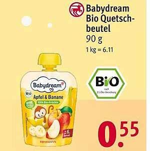 Babydream Bio Quetschbeutel Angebot Bei Rossmann Prospekte De