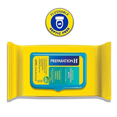 Preparation H Count Flushable Medicated Hemorrhoid Wipes Maximum