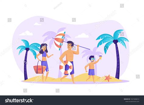 17,273 Family Beach Vacation Stock Vectors, Images & Vector Art ...