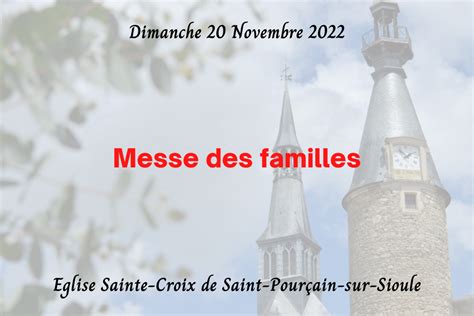 MESSE DES FAMILLES 20 NOVEMBRE 2022 Paroisse Saint Vincent