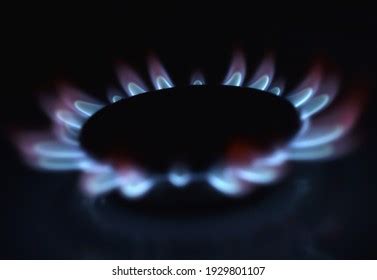 Natural Gas Burning Blue Flames On Stock Photo Shutterstock