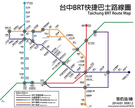 Taichung Train And Mrt Map Travelling Welshman