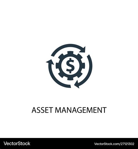 Asset Management Icon Simple Element Royalty Free Vector